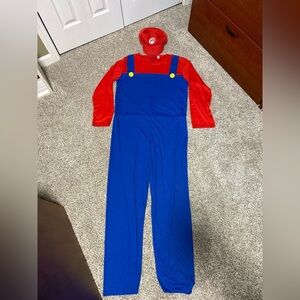 Men’s XL Mario Costume with Hat